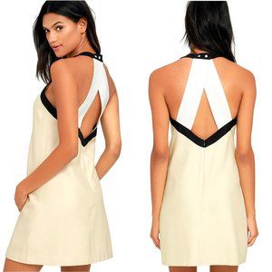 C/MEO Do It Again Black & Beige Dress Size M